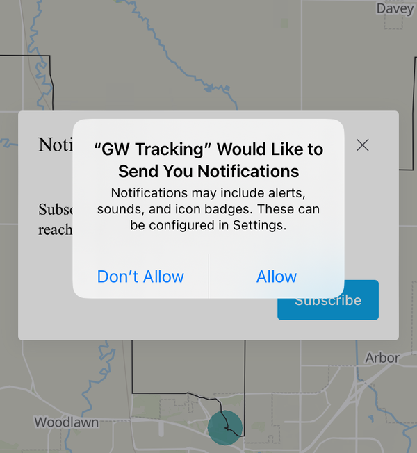 Screenshot of a push request